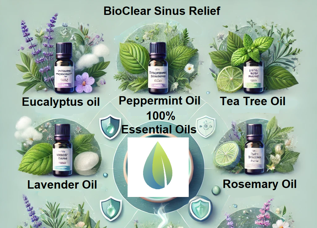 BioClear Sinus Relief – 100% Natural Essential Oil Mist for Maximum Sinus Relief